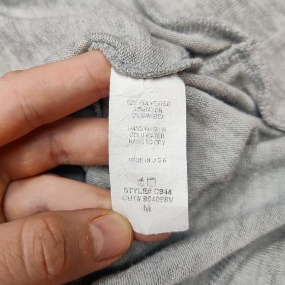 Poetry Triumph Spell Out Graphic Gray Cropped Relaxed Hoodie Sweatshirt Medium - Picture 7 of 9